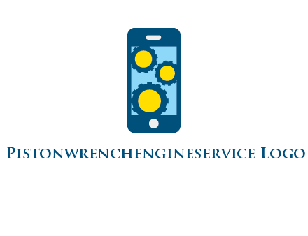 gears in mobile logo