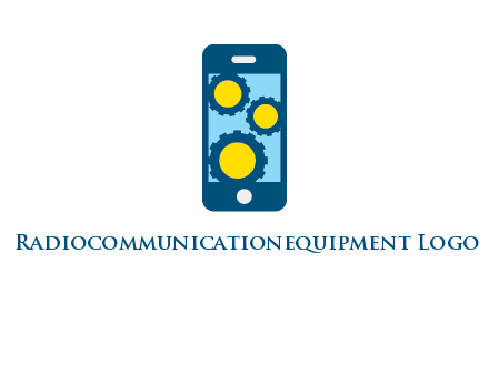 gears in mobile logo