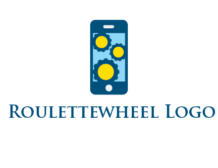 gears in mobile logo