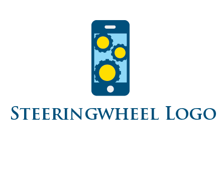 gears in mobile logo
