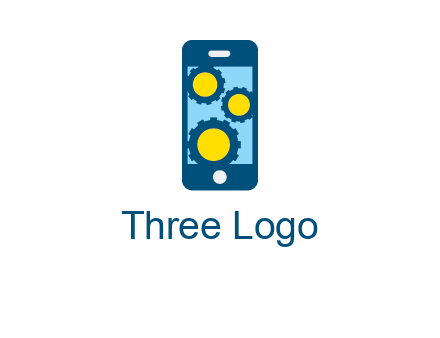 gears in mobile logo