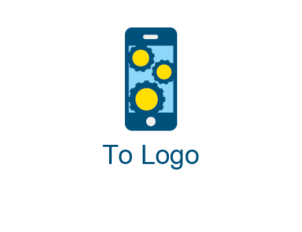 gears in mobile logo