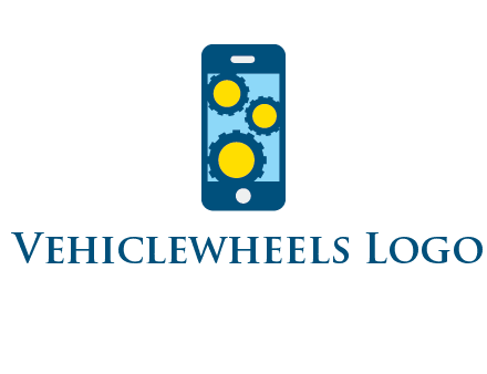 gears in mobile logo