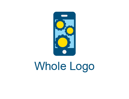 gears in mobile logo