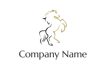 abstract standing horse icon