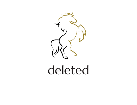 abstract standing horse icon