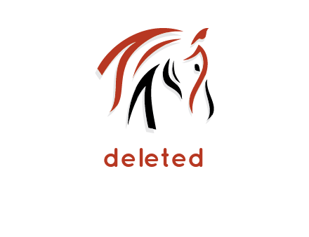 line art horse face logo