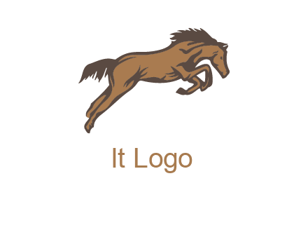 jumping horse illustration