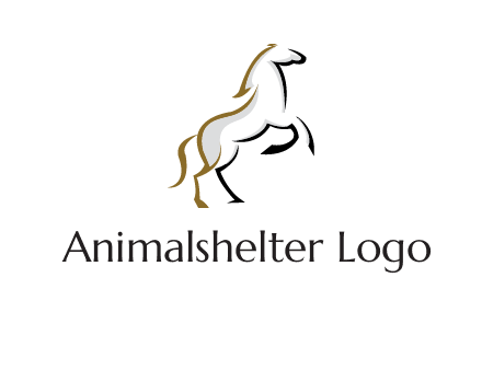 line art horse logo