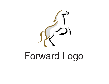 line art horse logo