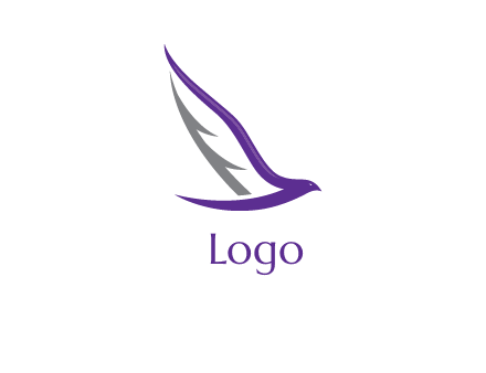 abstract flying hawk logo