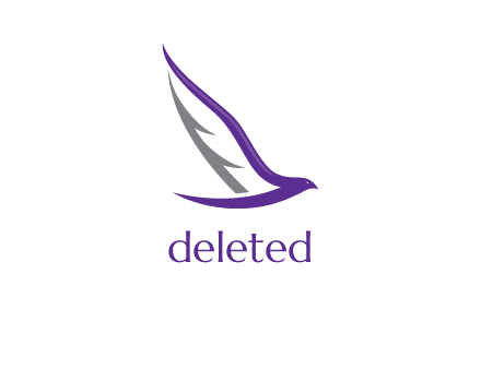 abstract flying hawk logo