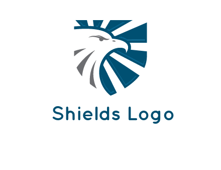 eagle face in shield logo