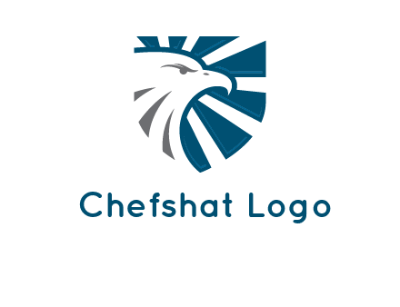 eagle face in shield logo