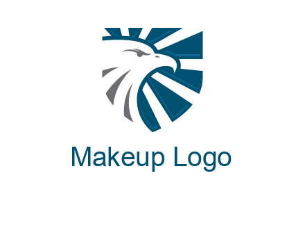 eagle face in shield logo