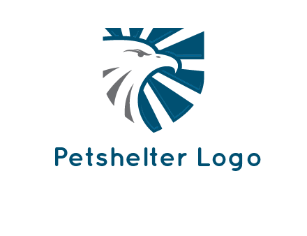 eagle face in shield logo