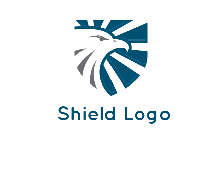 eagle face in shield logo