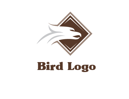 eagle face in rhombus logo