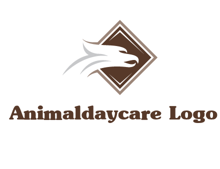 eagle face in rhombus logo