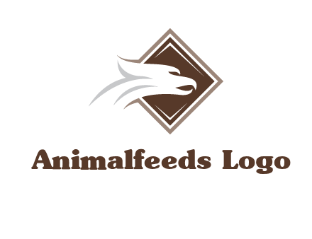 eagle face in rhombus logo