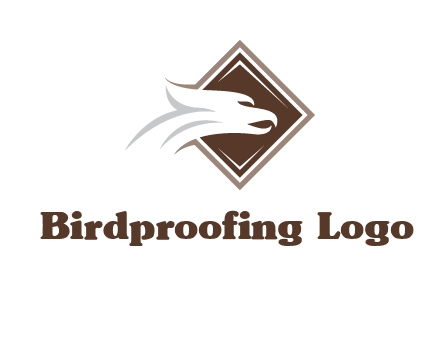 eagle face in rhombus logo