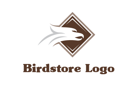 eagle face in rhombus logo
