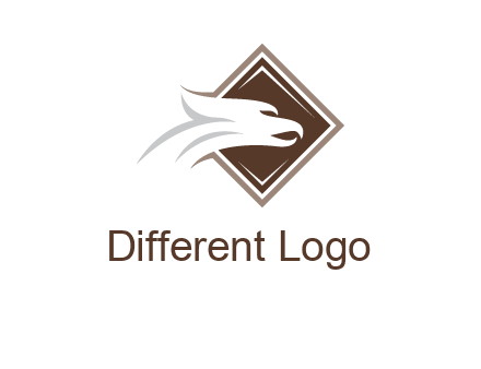 eagle face in rhombus logo