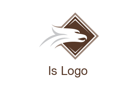 eagle face in rhombus logo