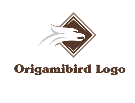 eagle face in rhombus logo