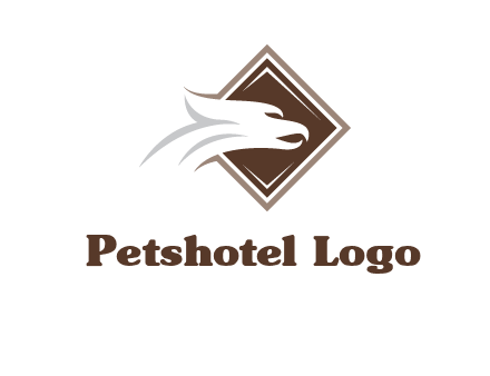 eagle face in rhombus logo