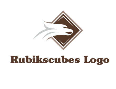 eagle face in rhombus logo