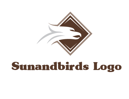 eagle face in rhombus logo