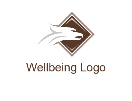 eagle face in rhombus logo