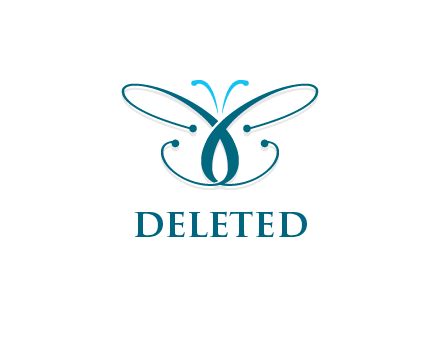 abstract swoosh butterfly logo icon