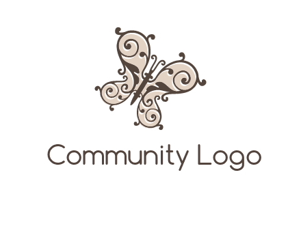 ornament butterfly logo