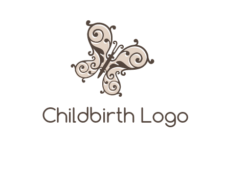 ornament butterfly logo