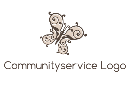 ornament butterfly logo