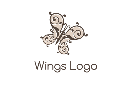 ornament butterfly logo