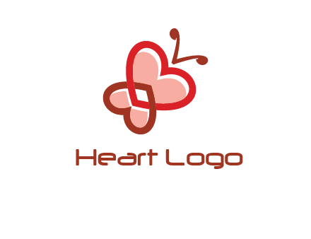 heart butterfly logo