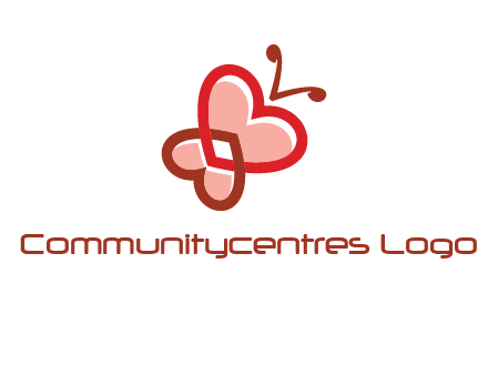 heart butterfly logo