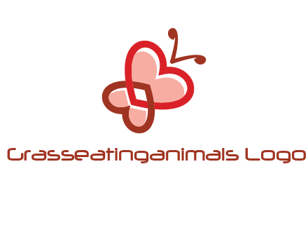 heart butterfly logo