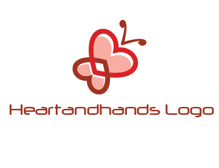 heart butterfly logo