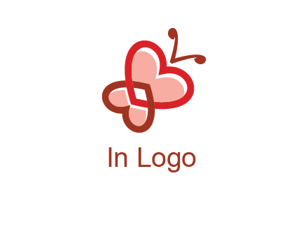 heart butterfly logo