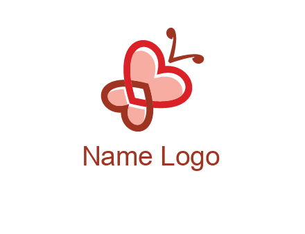 heart butterfly logo