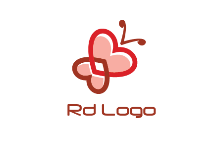 heart butterfly logo
