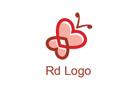 heart butterfly logo