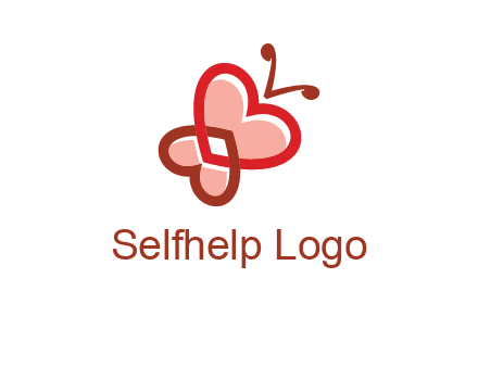 heart butterfly logo