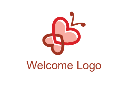 heart butterfly logo