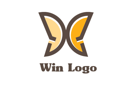 letter D butterfly logo