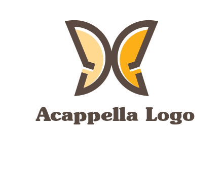letter D butterfly logo